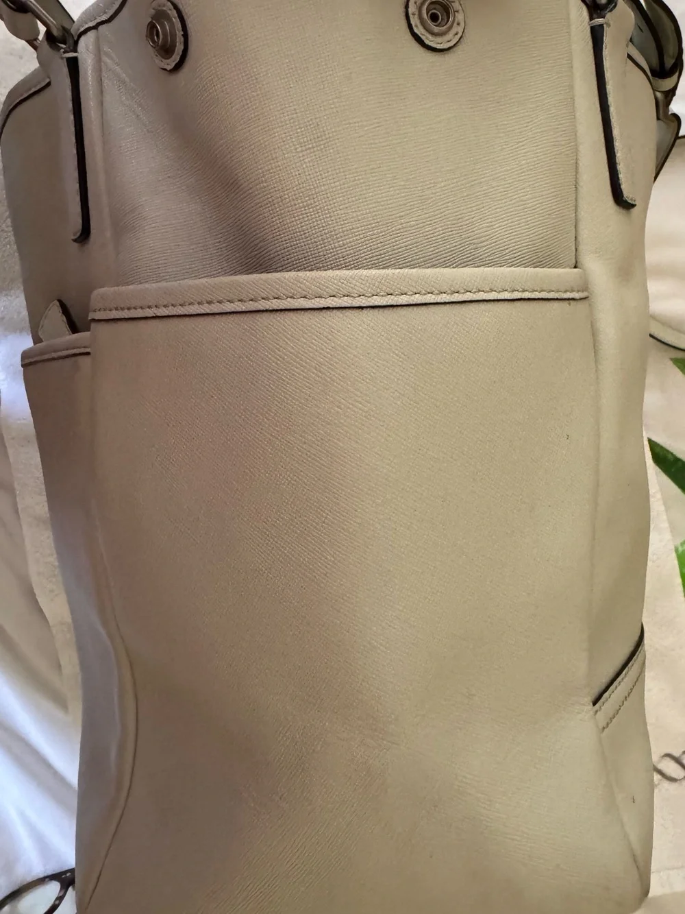 Coach Diaper Bag in Saffiano Leather. Includes changing mat and dust bag
